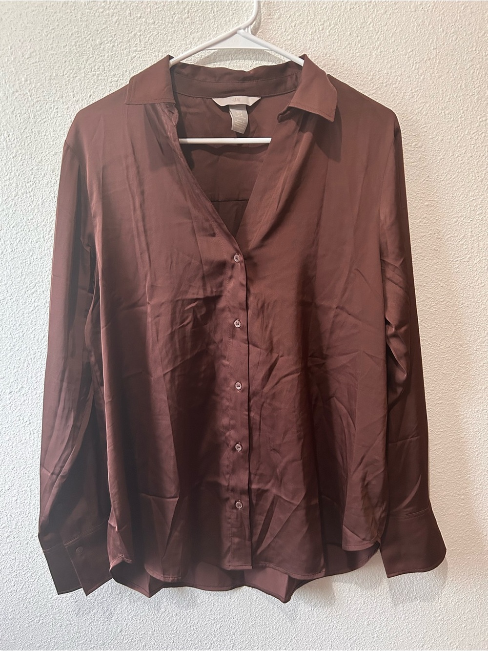 H&M Satin Button-Up Shirt